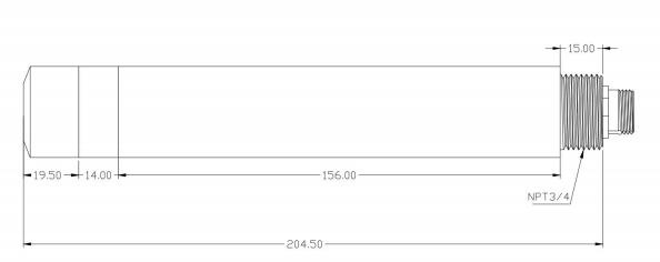水質溶解氧傳感器尺寸圖