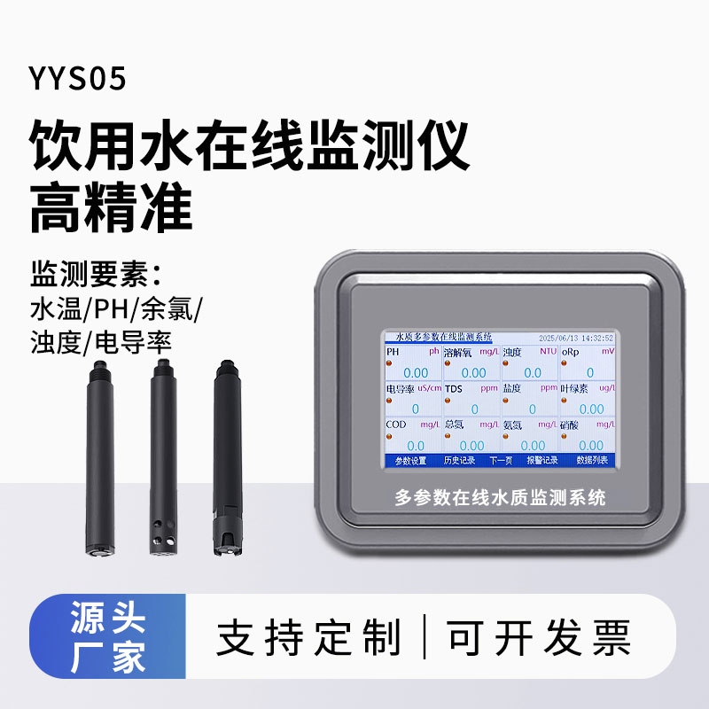 飲用水水質監測參數(水溫、ph、余氯、濁度、電導率)