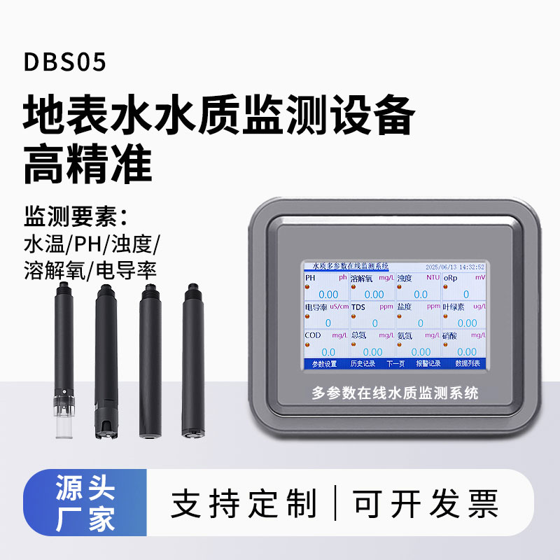 地表水水質監(jiān)測參數(shù)（水溫、ph、溶解氧、濁度、電導率）